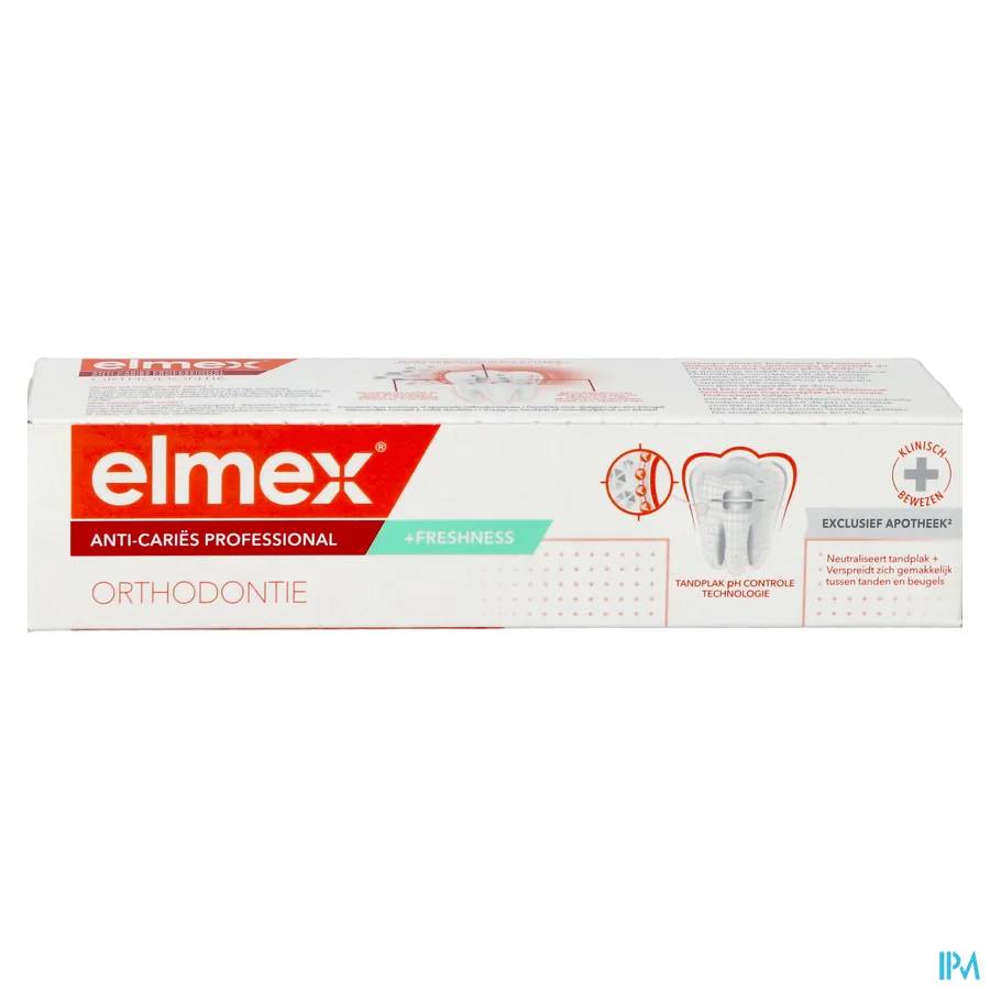 packshot van Elmex Anti-Cariës Professional + Ortho Tandpasta Expert 8-18 jaar 75 ml