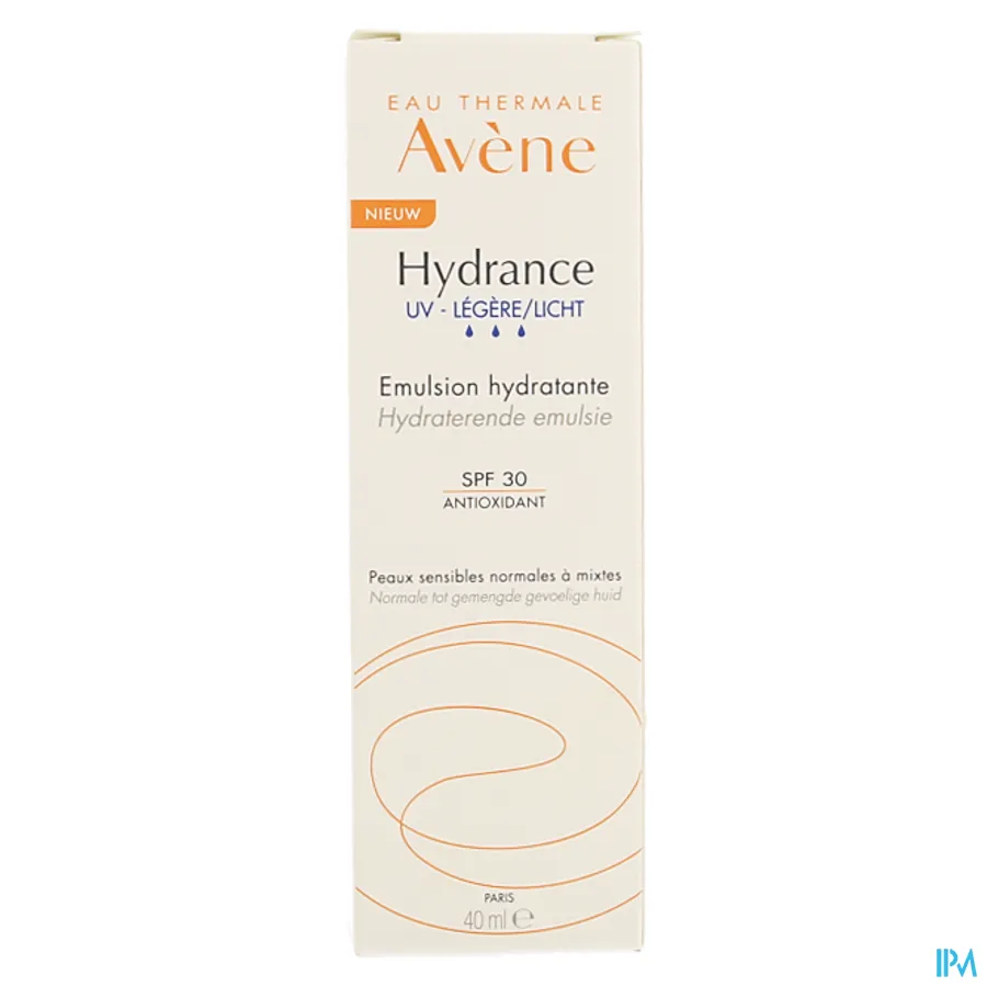packshot van Avène Hydrance UV Lichte Hydraterende Emulsie SPF30 40 ml