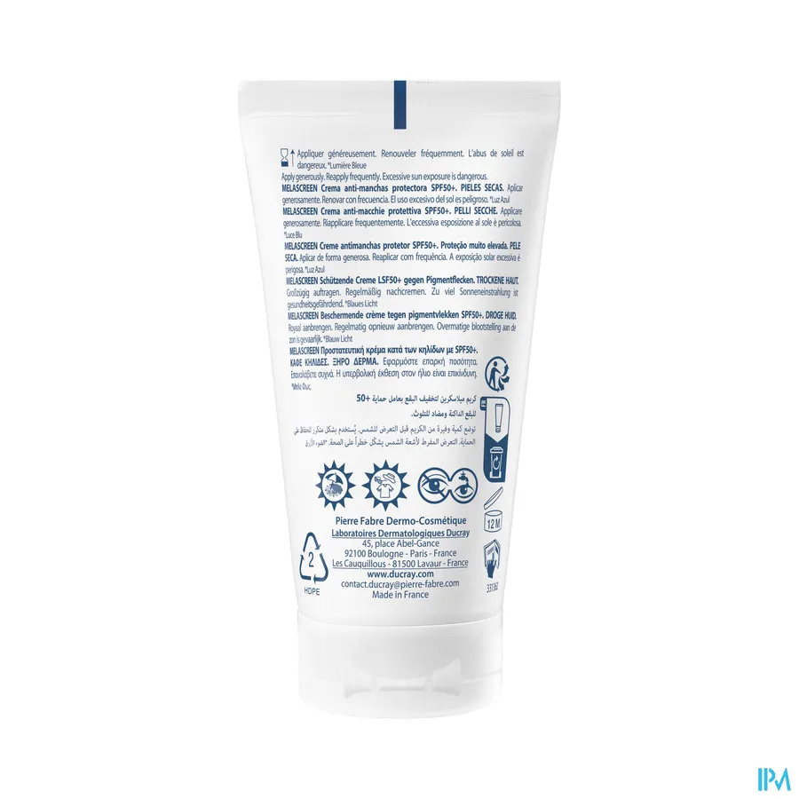 productshot van Ducray Melascreen Crème Anti-Pigmentvlekken SPF50+ 50 ml