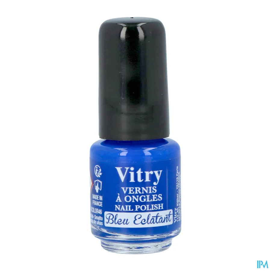 packshot van Vitry Nagellak 46 Bleu Eclatant 4 ml