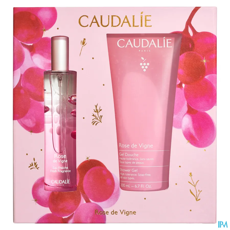 packshot van Caudalie Rose de Vigne Eau Fraîche + Douchegel Geschenkset 1 set