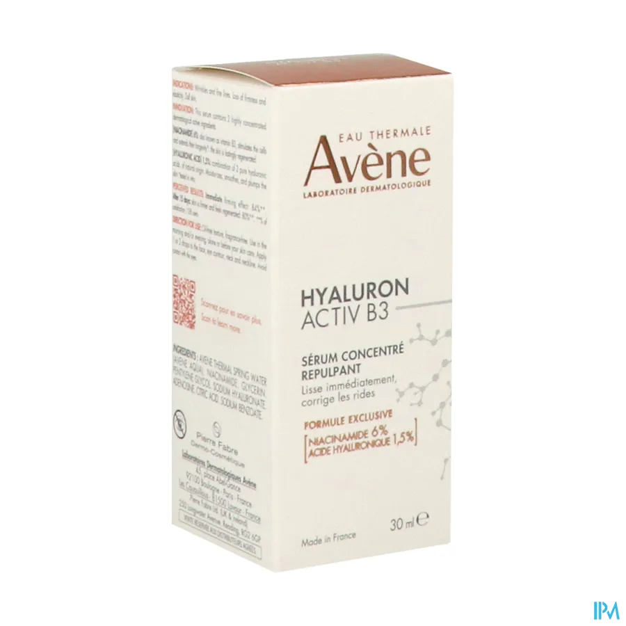 packshot van Avène Hyaluron Activ B3 Geconcentreerd Opvullend Serum 30 ml