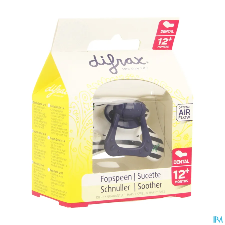 packshot van Difrax Fopspeen Dental Semi Filled Boy +12 m