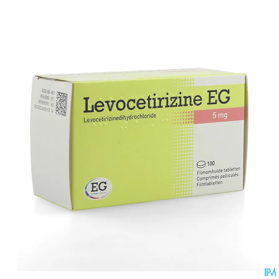 packshot van Levocetirizine EG 5 mg 100 Tabletten