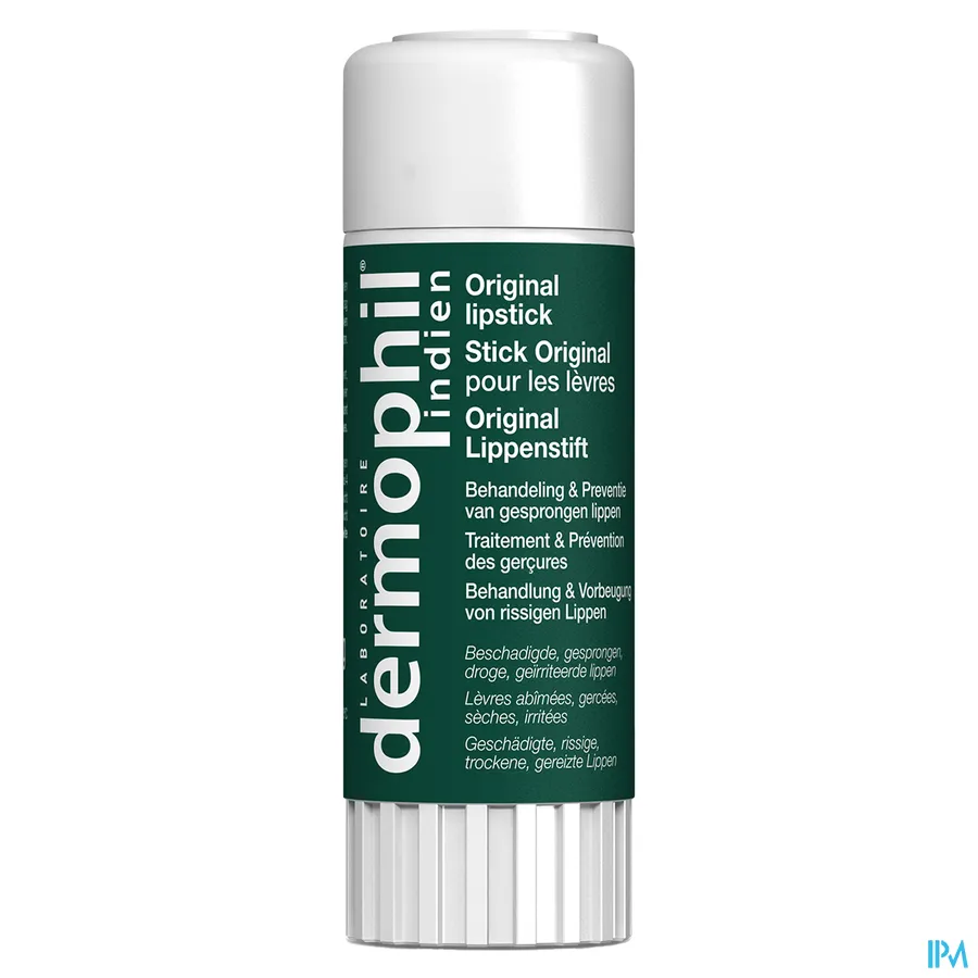 productshot van Dermophil Indien Originele Lippenstick Stick 3,5g