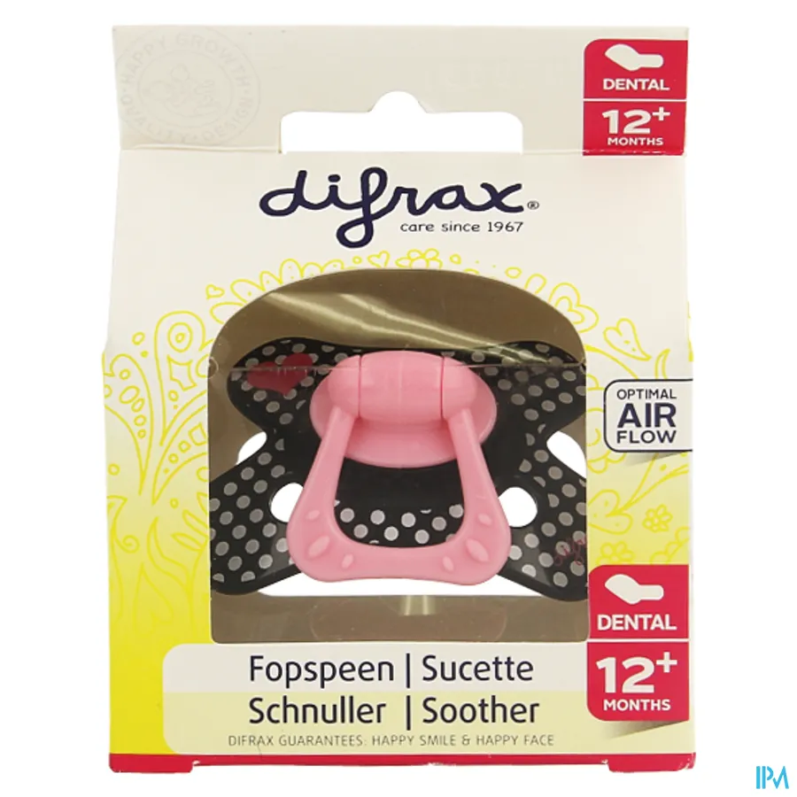 packshot van Difrax Fopspeen Dental Semi Filled +12m