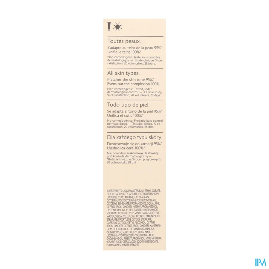 packshot van Caudalie Vinocrush Getinte Crème 30 ml Tint 1