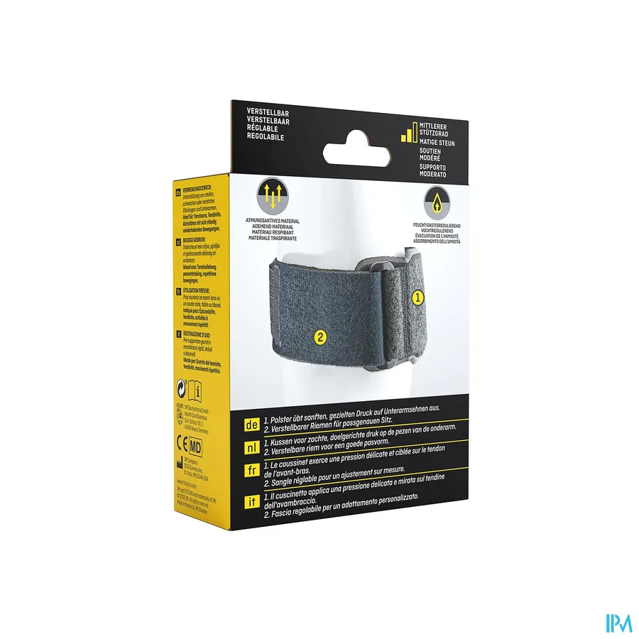 packshot van Futuro Sport Aanpasbare Tenniselleboogbandage (Stevig Stabiliserende Steun)