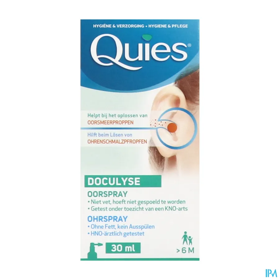 packshot van Quies Doculyse tegen Oorsmeerproppen Spray met Doseerpomp 30 ml