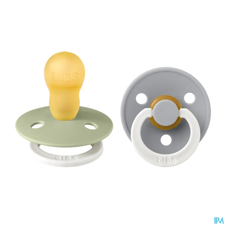 packshot van Bibs Fopspeen Duo Night Sage/Cloud 18+ 2 stuks