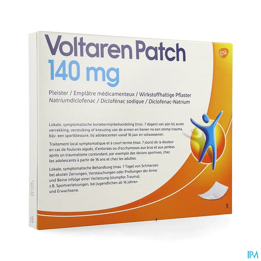 packshot van Voltaren Patch 5 pleisters
