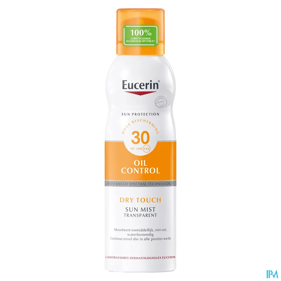 packshot van Eucerin Oil Control Sun Mist Transparent SPF30 200 ml