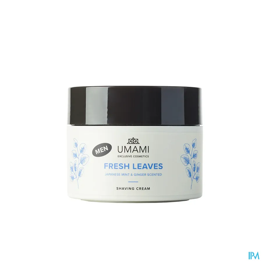 packshot van Umami Fresh Leaves Japanse Munt en Gember Shaving Cream 250 ml