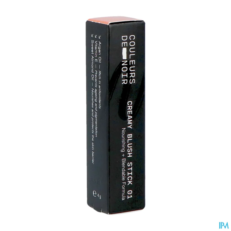 packshot van Couleurs de Noir Creamy Blush Stick 01 Sweet Peach