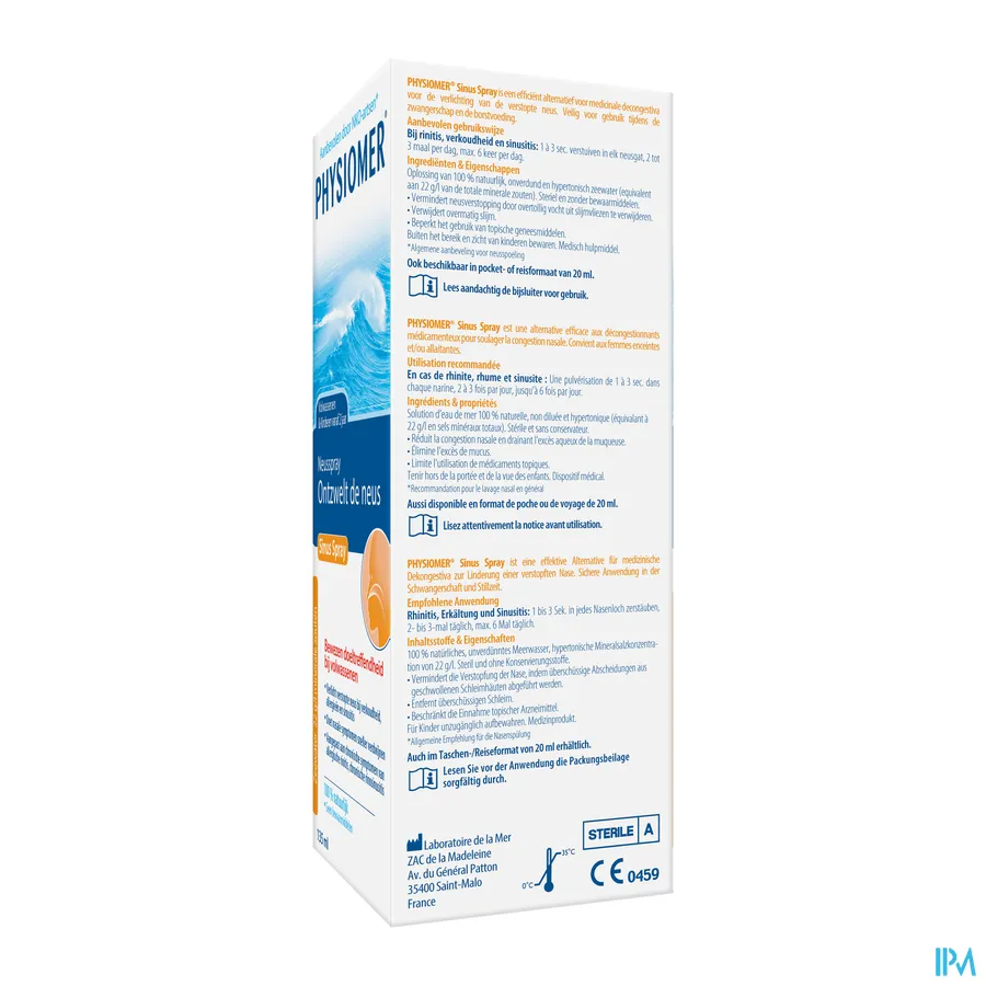 packshot van Physiomer Sinus Neusspray 135ml