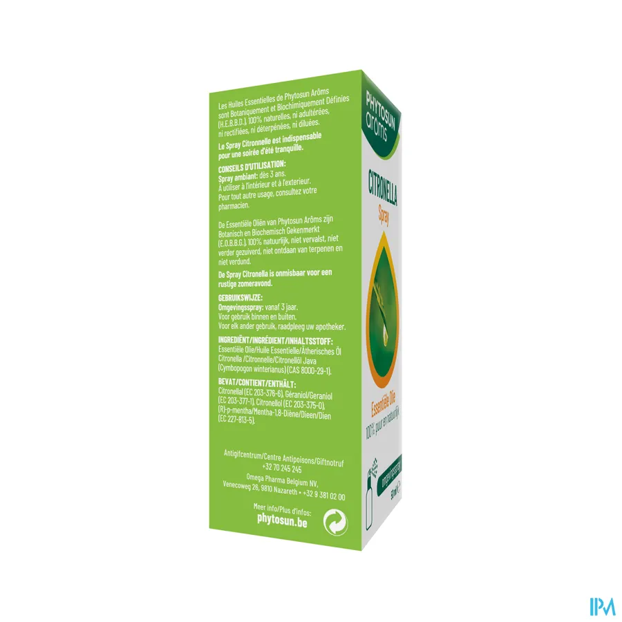 packshot van Phytosun Citronella Spray 50 ml