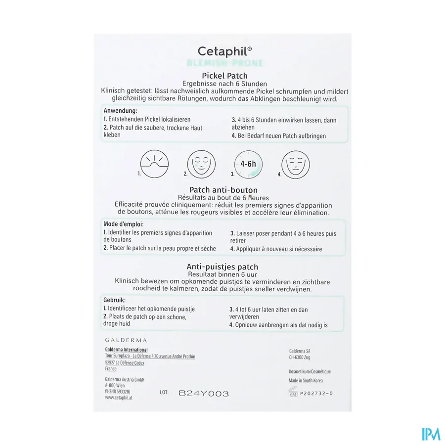 packshot van Cetaphil 6 Hour Fast Clear Pimple Patch 24