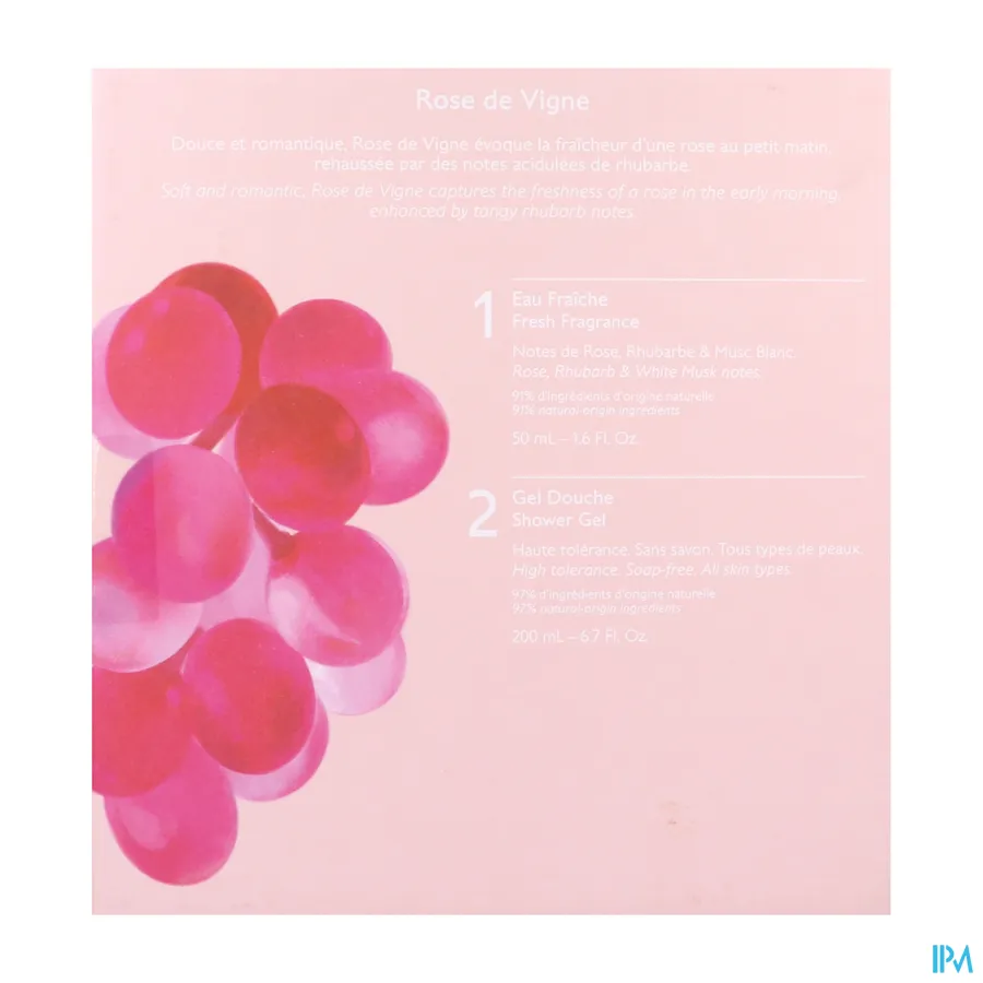 packshot van Caudalie Rose de Vigne Eau Fraîche + Douchegel Geschenkset 1 set