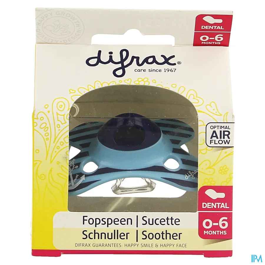 packshot van Difrax Fopspeen Sil Mini-Dental Girl 0-6m