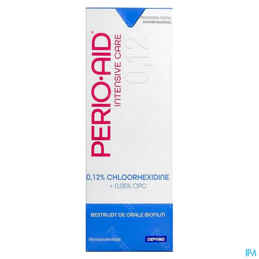 packshot van Perio Aid Intensive Care Mondspoelmiddel met 0,12% Chloorhexidine 500 ml