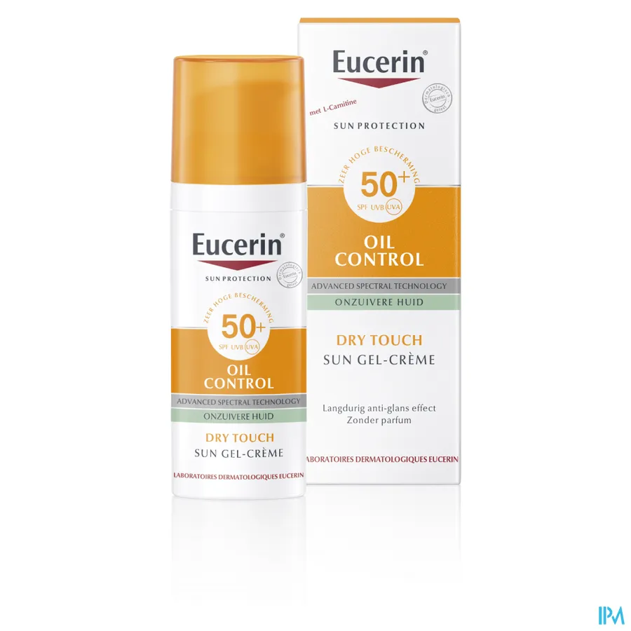 productshot van Eucerin Oil Control Sun Crème-Gel SPF50+ 50 ml