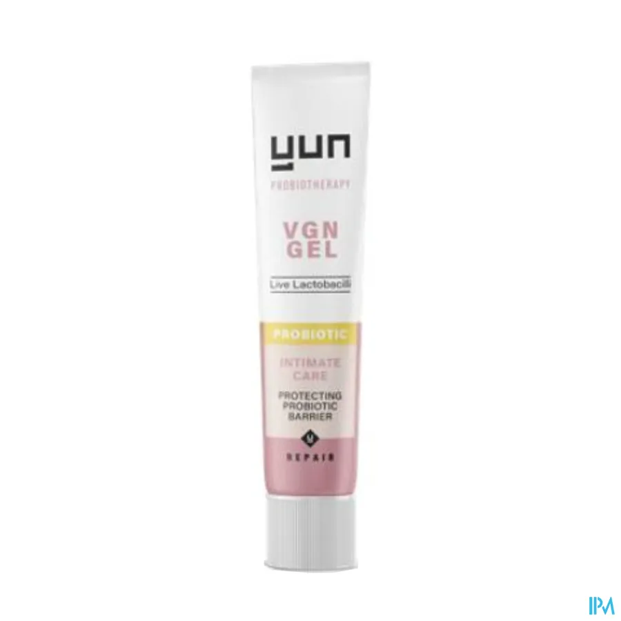 productshot van Yun VGN Gel Probiotic -Probiotica Gel- Helpt Intieme Ongemakken te Voorkomen- Tube 20 ml