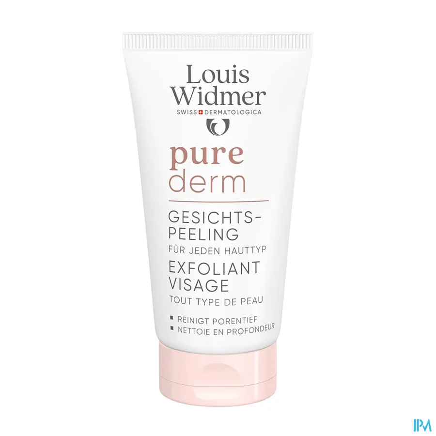 productshot van Louis Widmer Purederm Gezichtspeeling 50 ml - met parfum