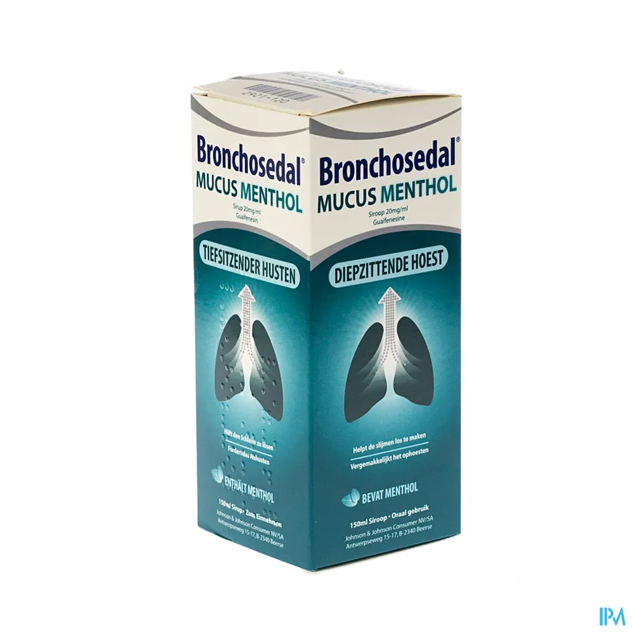 packshot van Bronchosedal Mucus Munt 150ml siroop
