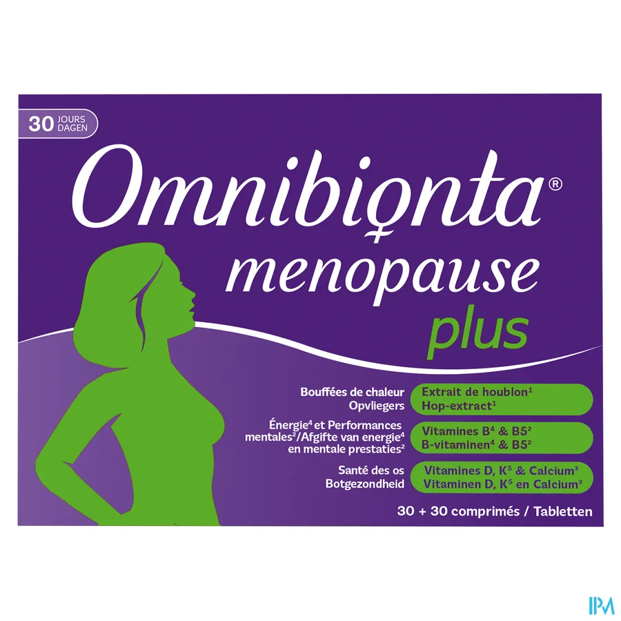 packshot van Omnibionta Menopauze Plus 30 + 30 tabletten