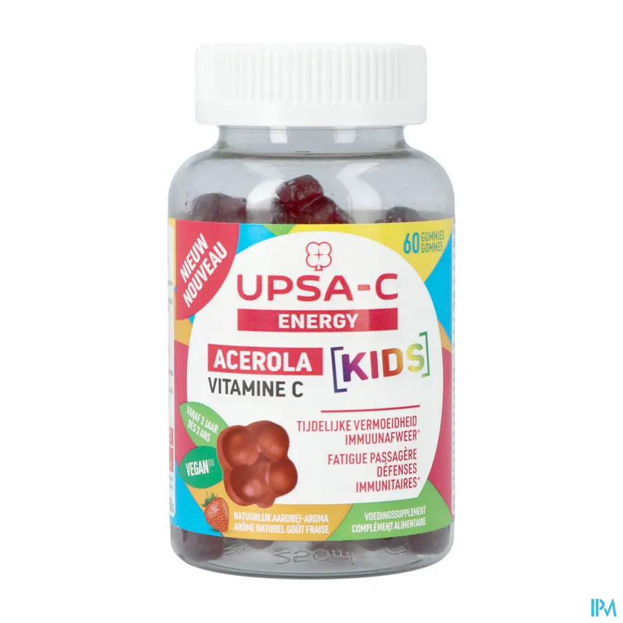 packshot van Upsa C Energy Acerola Kids Gummies 60