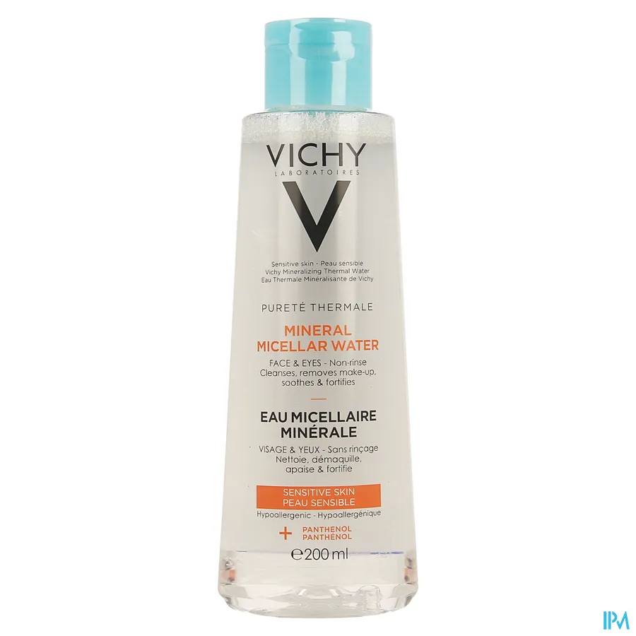 packshot van Vichy Pureté Thermale Micellair Mineraalwater Gevoelige Huid 200 ml