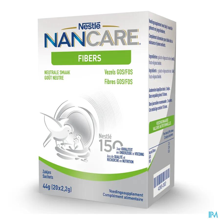 packshot van Nestlé Nancare Fibers 20 x 2,2 g