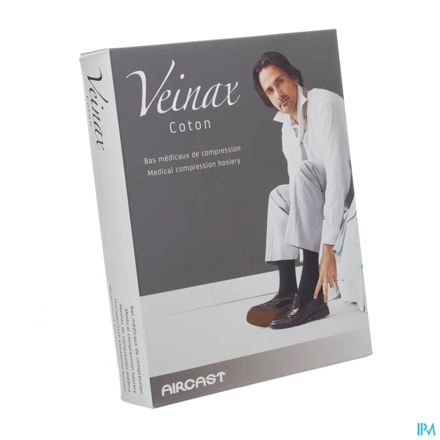 packshot van Veinax Therapeutisch Elastische Kousen 15-20 mmHg Man Kous Katoen Donkerblauw Maat 2L 1 Paar