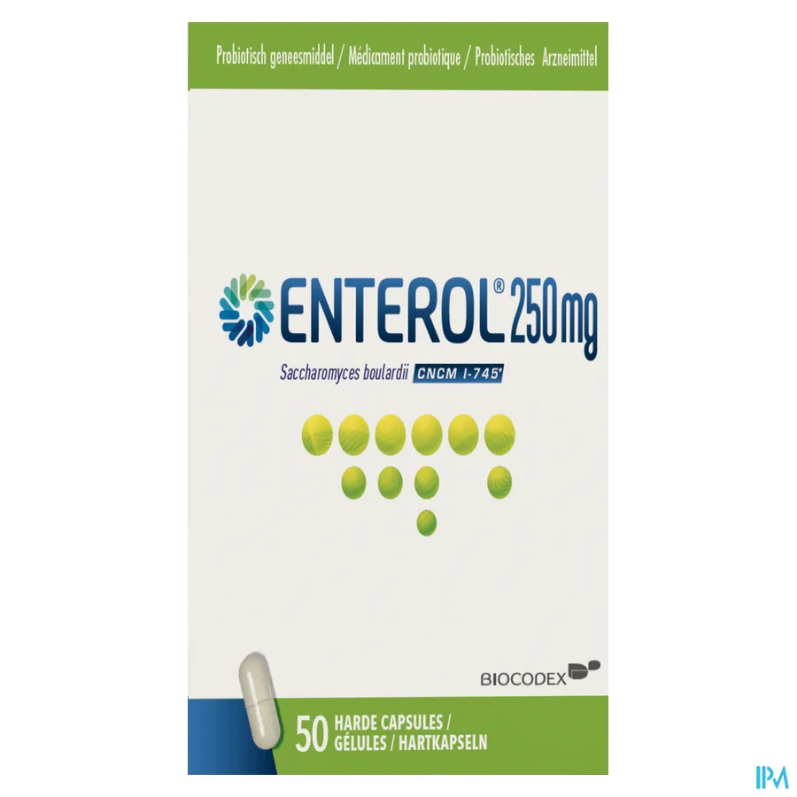packshot van Enterol 50 Capsules
