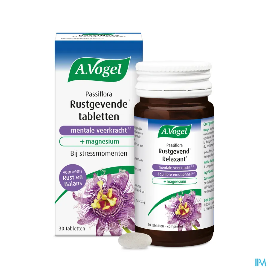 productshot van A. Vogel Passiflora Rust & Balans 30 tabletten