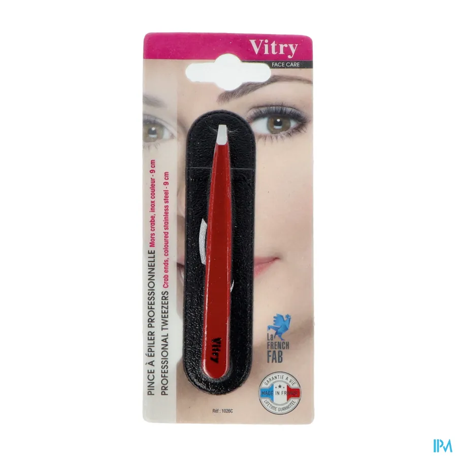 packshot van Vitry Epileerpincet Gekleurd met Krabvormige Top