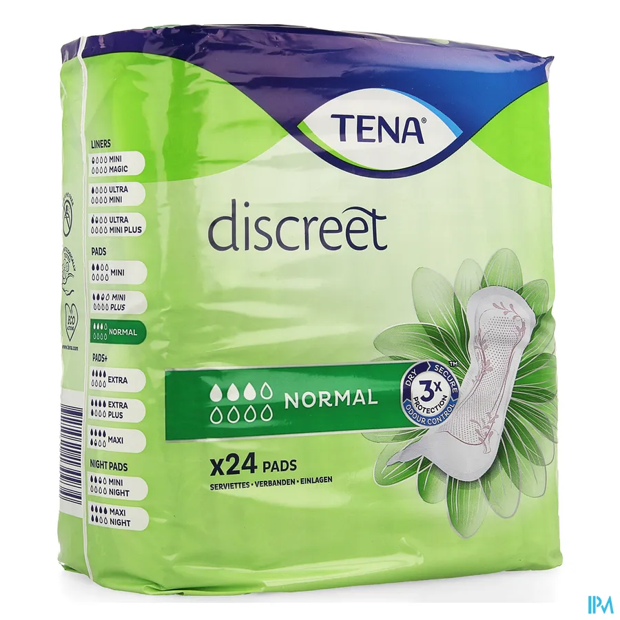 packshot van TENA Discreet Normal 24 stuks