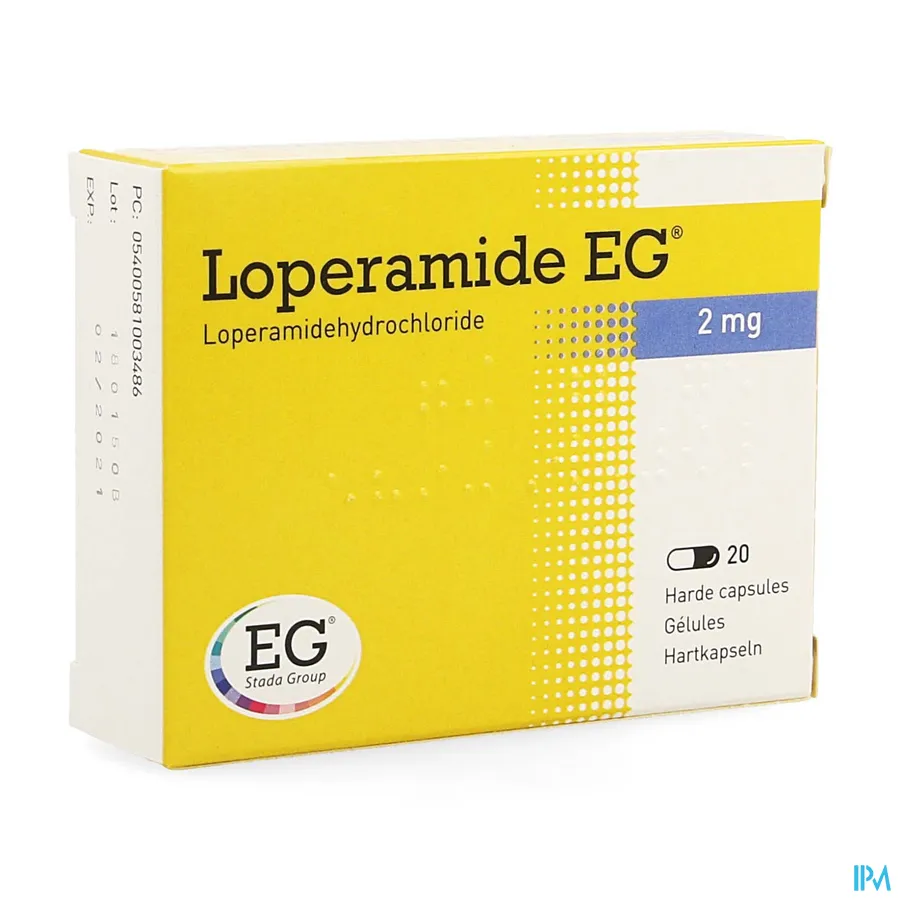 packshot van Loperamide EG 20 capsules