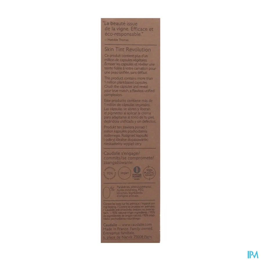 packshot van Caudalie Vinocrush Getinte Crème 30 ml Tint 5