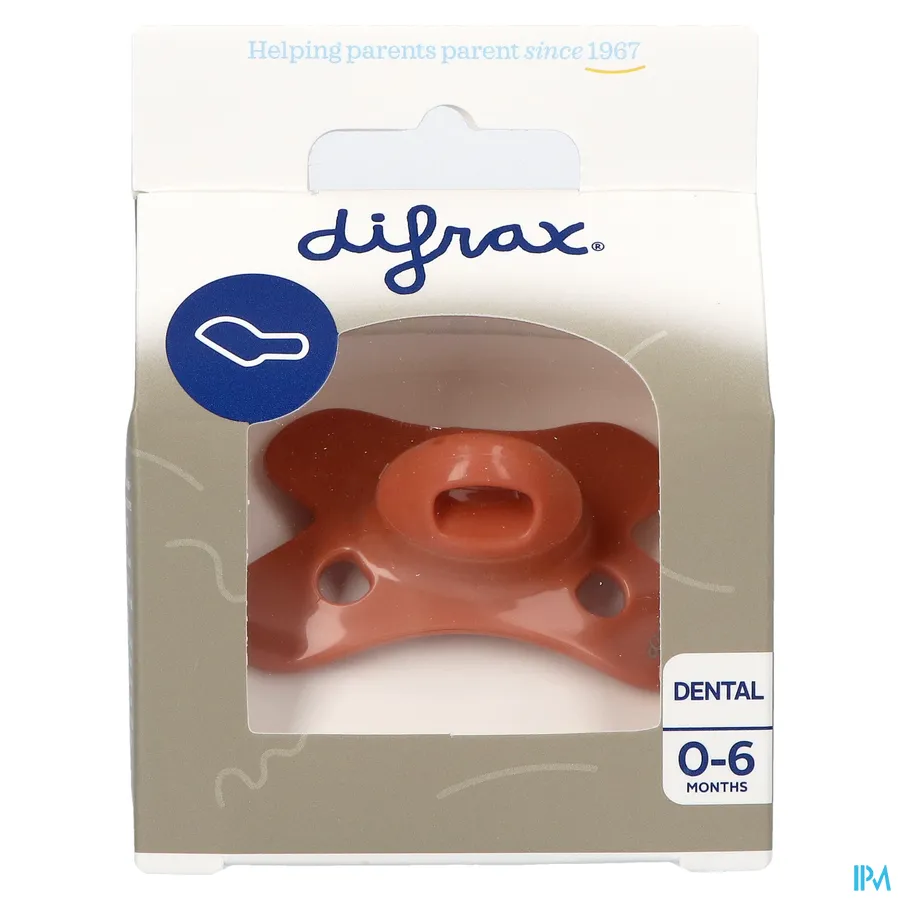 packshot van Difrax Fopspeen Sil Mini-Dental Girl 0-6m