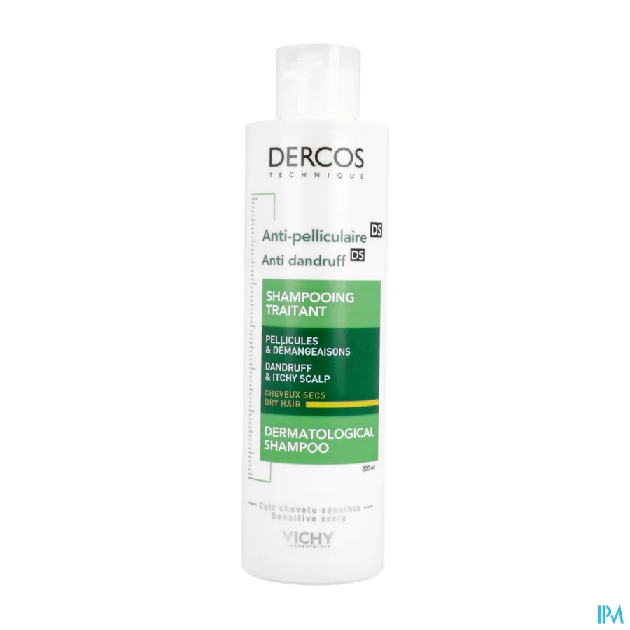productshot van Vichy Dercos Antiroosshampoo Droog Haar 200 ml