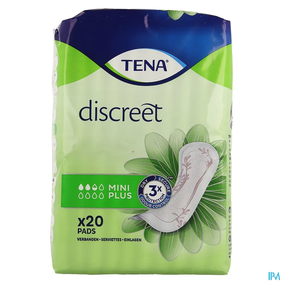 packshot van TENA Discreet Mini Plus 20 stuks