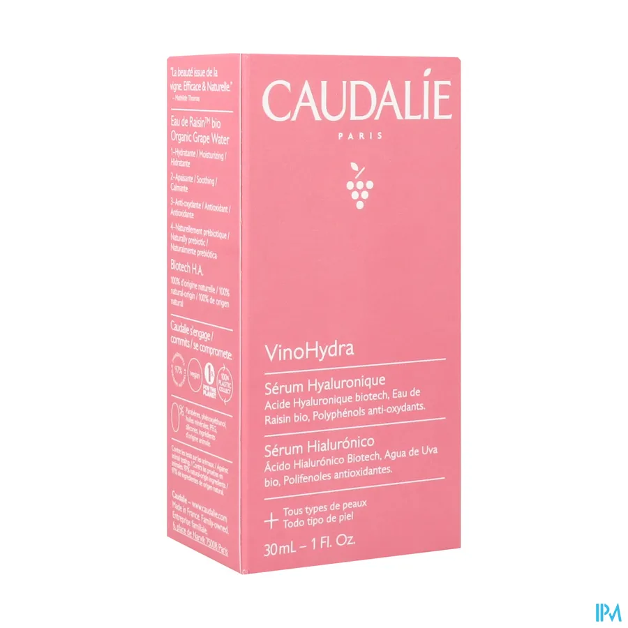 packshot van Caudalie VinoHydra Serum met Hyaluronzuur 30 ml