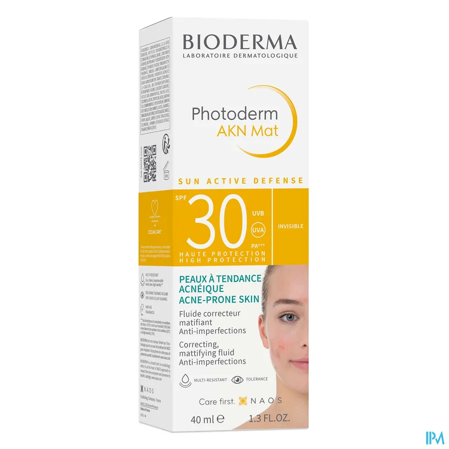 packshot van Bioderma Photoderm Akn Mat SPF30 Zonnemelk 40 ml