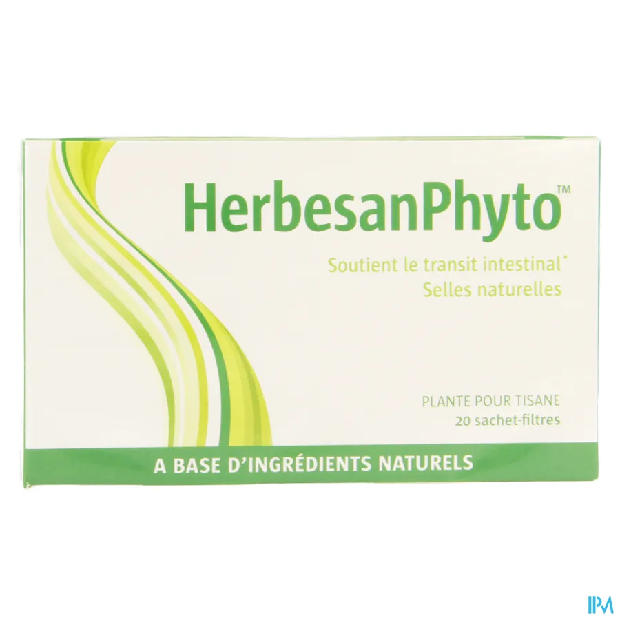 packshot van Herbesan Phyto Kruidenthee voor Ondersteuning van de Darmtransit en Natuurlijke Stoelgang 20 Filterzakjes
