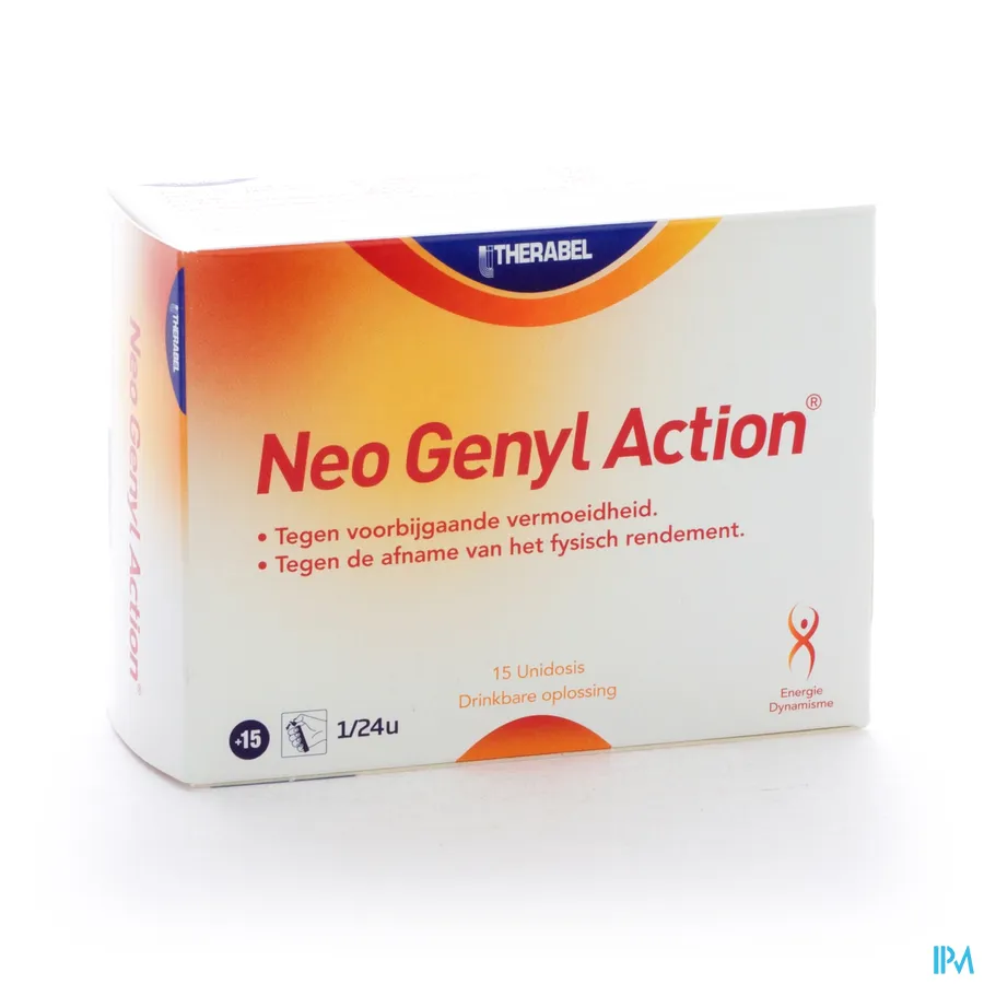 packshot van Neogenyl Action tegen Fysieke en Intellectuele Vermoeidheid 15 Flacons