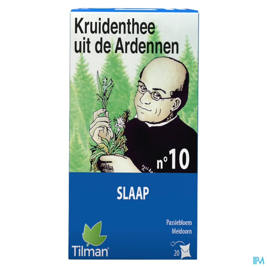 packshot van Tilman Kruidenthee uit de Ardennen n°10 Slaap met Passiebloem en Meidoorn 20 Zakjes