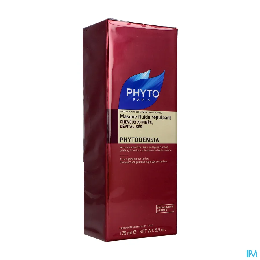 packshot van Phyto Phytodensia Vloeibaar Masker voor Voller Haar bij Fijn en Futloos Haar 175 ml