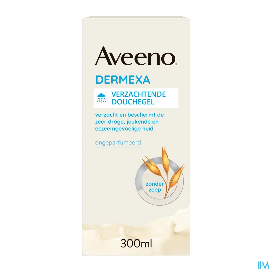 packshot van Aveeno Dermexa Verzachtende Douchegel 300 ml