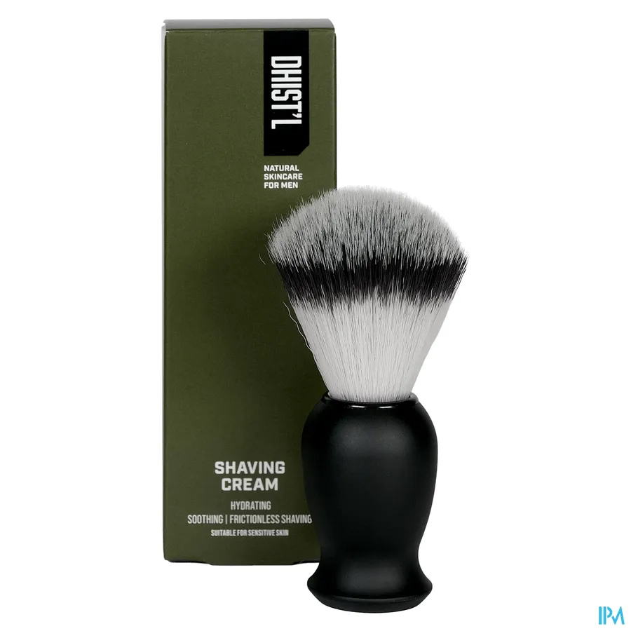 productshot van Dhist'l Shaving Brush Aluminium/Vegan